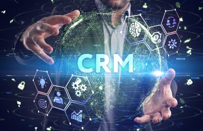 CRM Customer Relationship Management with globe