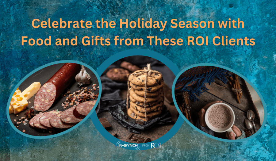 Celebrate the Holiday Season with Food and Gifts from These ROI Clients, pictures of sausage, cookies, and coffee